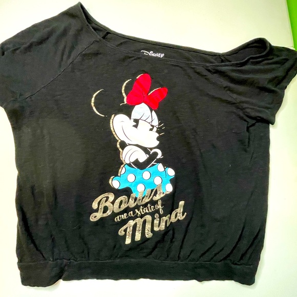 minnie mouse off the shoulder shirt